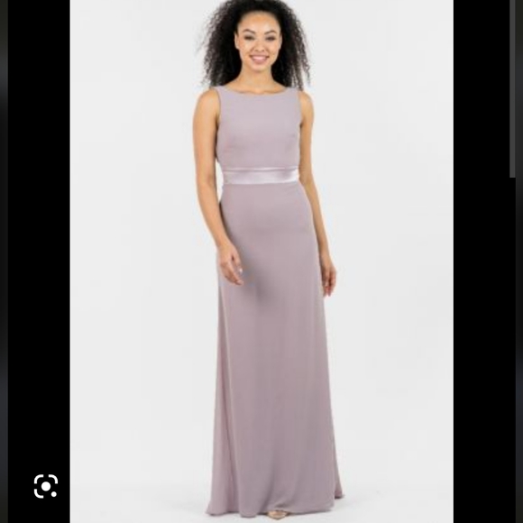 NEW TFNC Bow Back Dress in lavender gray - Picture 6 of 8